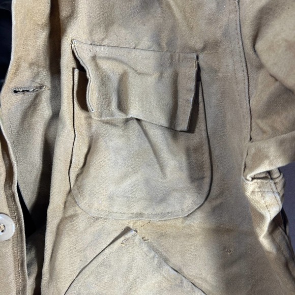 Brush Master Duck Hunting Coat Tan Custom Made Water Repelllent Corduroy Collar - Picture 8 of 14